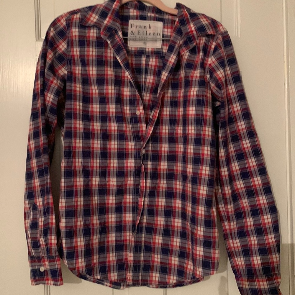 Frank and Eileen red white and blue flannel.